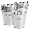 12 Pack Galvanized Metal Buckets with Handles for Party Decorations, Small Tin Pails (5 x 4.7 x 3.5 In)